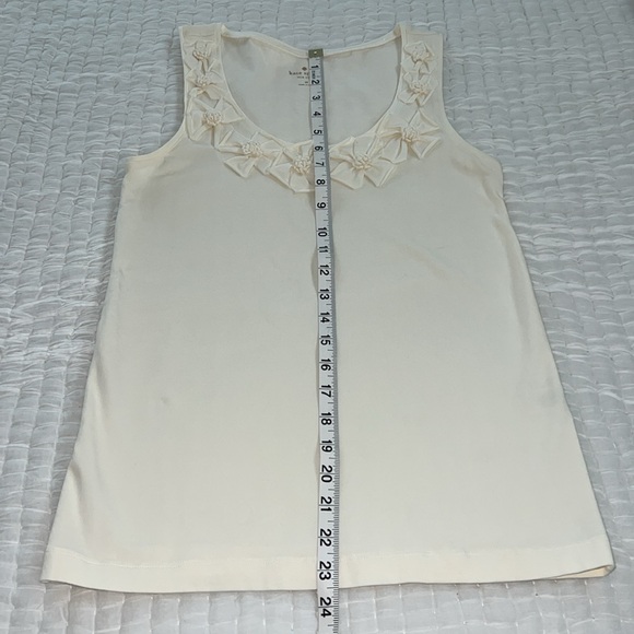 Kate Spade Soft Cream Flower Detailed Tank Top , M - Picture 8 of 9